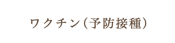 ワクチン（予防接種）